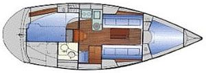 2 cabin sailboat
