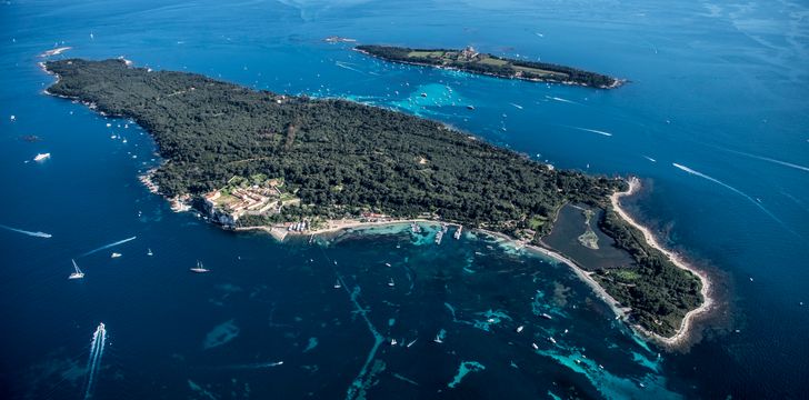 Aerial of Iles des Lerins National Park,French Riviera