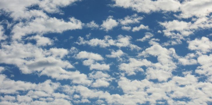 Altocumulus clouds for sailors