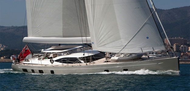 A luxury sailing yacht