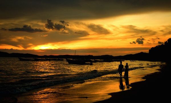 Take a romantic stroll in the sunset on the beach