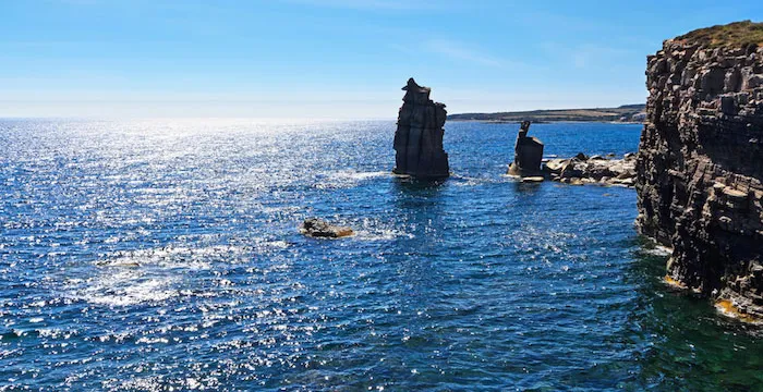 The stunning blue waters of Carloforte