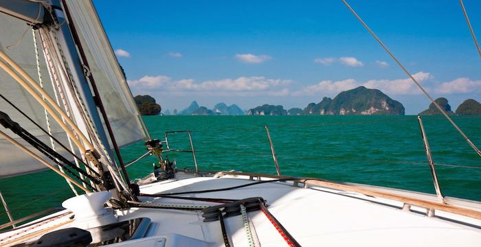 The view from a speedy rally sailing yacht
