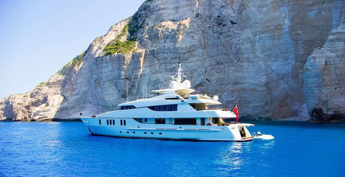 A gorgeos super yacht in Sporades