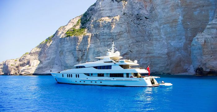 A gorgeos super yacht in Sporades