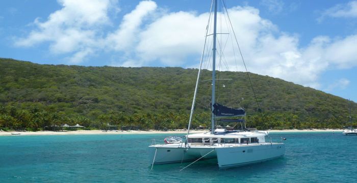 Charter a spacious catamaran to cruise in the Caribbean