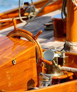 classic sailing yacht deck