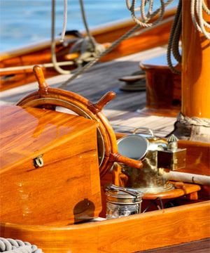 classic sailing yacht deck