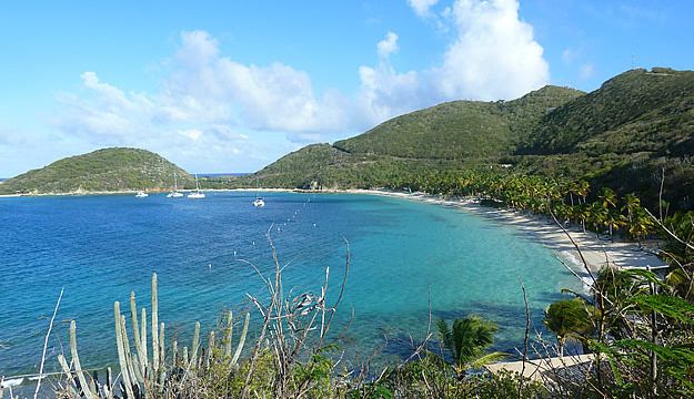 A view of Deadman`s Bay,Peter Island,BVI