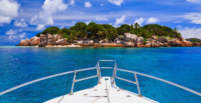 Cruising between islands on your yacht