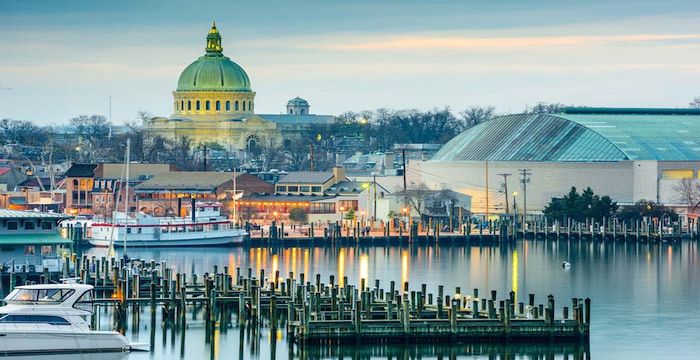 Visit the gorgeous buildings in Annapolis and Chesapeake Bay