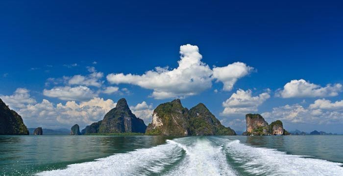 The clear Southern waters of Phang Na Bay