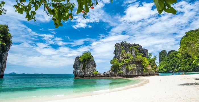 The gorgeous white sandy beaches of Krabi