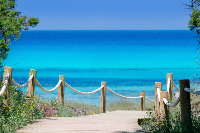 Walk the Beach paths in Formentera on your next yacht charter