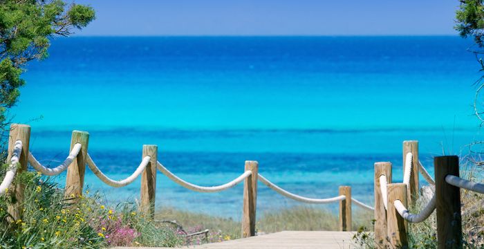 Walk the Beach paths in Formentera on your next yacht charter