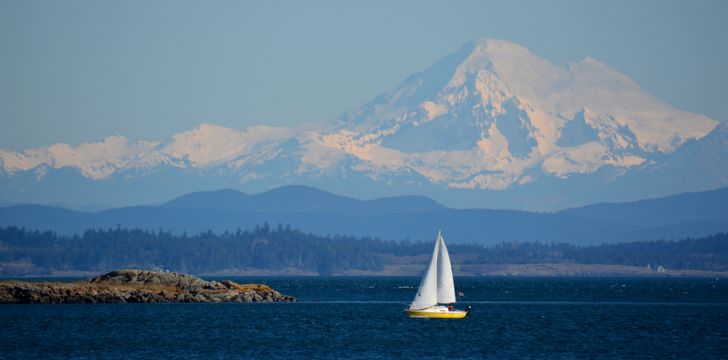 San Juan Islands Sailing with Mountain views