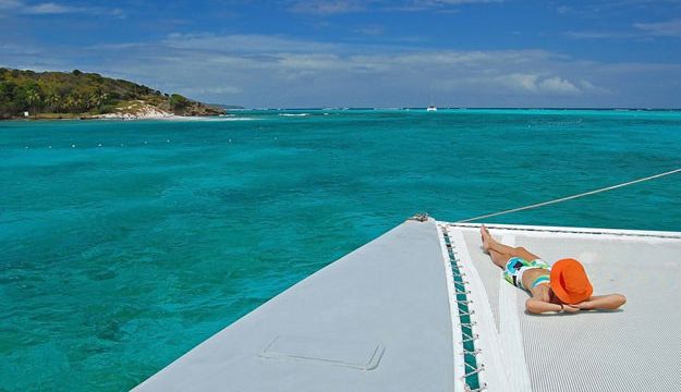 St Vincent and the Grenadines - Sunbathing in Tobago Cays