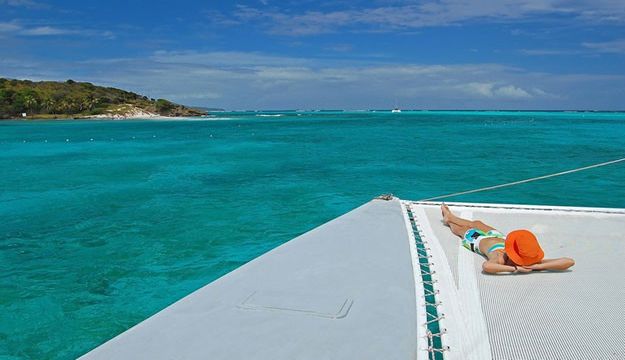 St Vincent and the Grenadines - Sunbathing in Tobago Cays