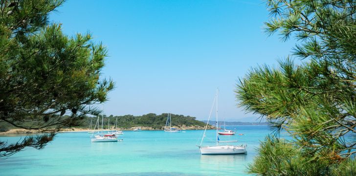 Tender ashore and hike Porquerolles,National Park,French Riviera