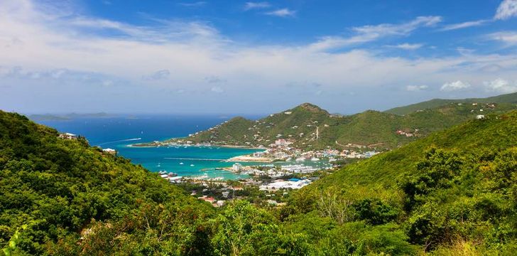 Tortola aerial Road Town