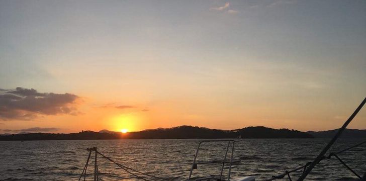 catamaran,crewed catamaran,sunset,thailand,phuket,phang nga bay