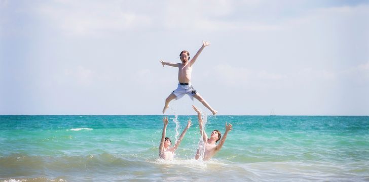 kids playing in Bahia Honda National Park sailing itinerary