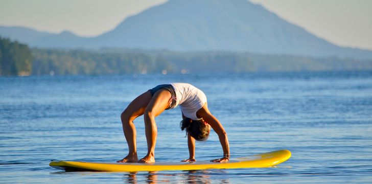 paddle board yoga