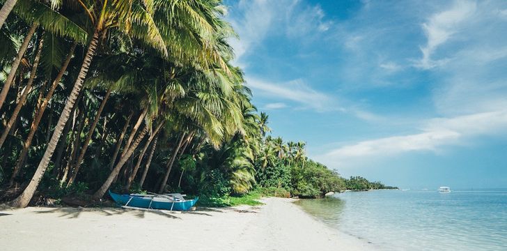 white sand beach in the philippines
