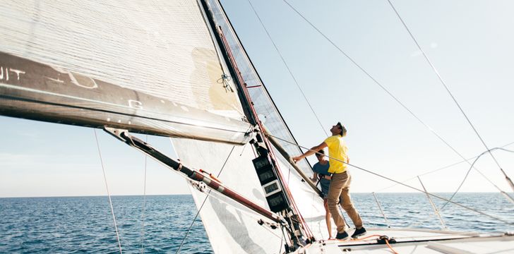 skipper on a sailing yacht