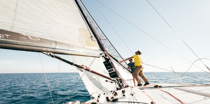 skipper on a sailing yacht