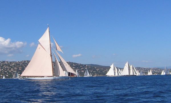 Charter a yacht to view the Voiles St Tropez Regatta