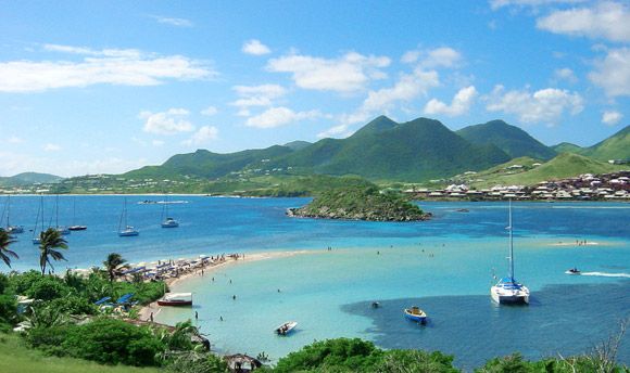 Anchored in a bay in St Martin