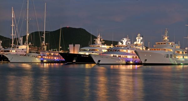 The port in Philipsburg,St Maarten