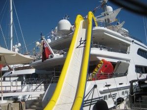 LAZY Z superyacht, with water slide