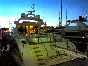 Luxury Motor Yacht Mangusta , docked at Antibes