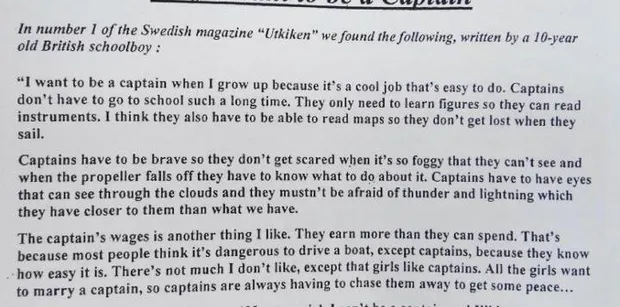 Why I want to be a Captain..