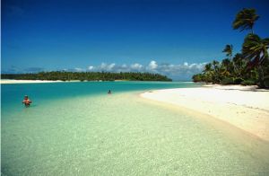 White sand stretches for miles. 