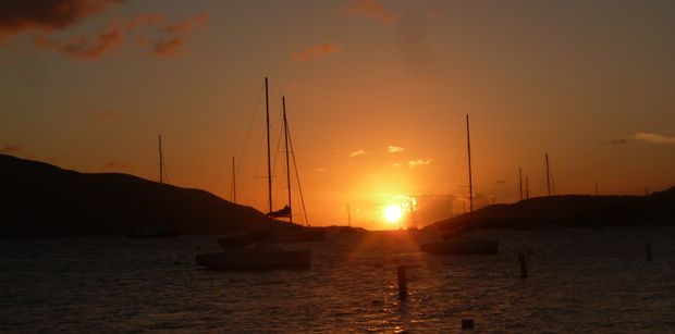 Sunset at the Bitter End Yacht Club