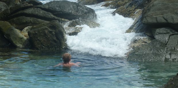 Enjoying the Bubbling Pools, Jost Van Dyke