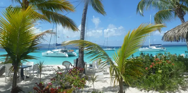 Souls Calling, as seen from the Soggy Dollar Bar, Jost Van Dyke