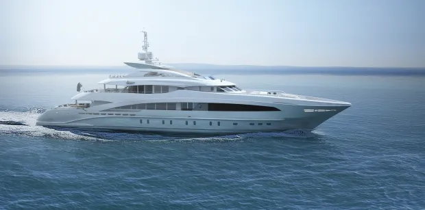 The stylish and striking hull on AVENTURA