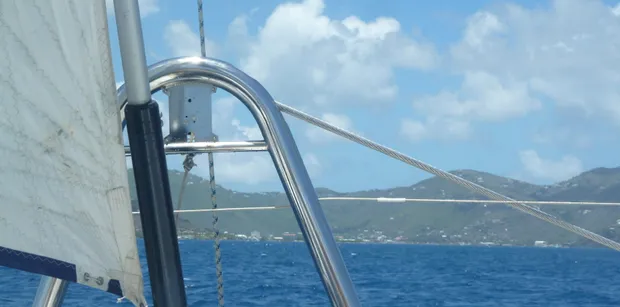 Sailing back to Road Town from Norman Island