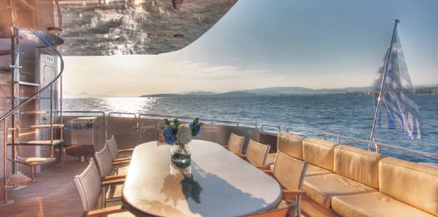 Stunning decks on charter yacht DALOLI