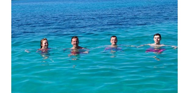 Swimming in the turquoise waters between the Iles de Lérins