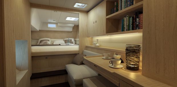 Extensive and comfortable owner's cabin.