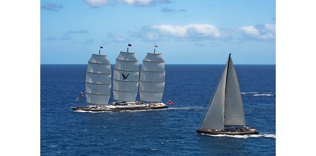 The incredible Maltese Falcon at last years "Bucket" in St Barts