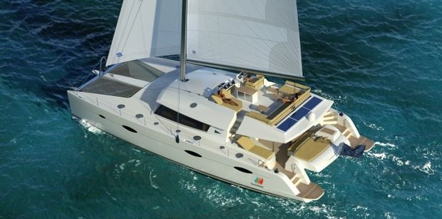 ALETHEIA is a superb catamaran, very luxurious with a huge flybridge!