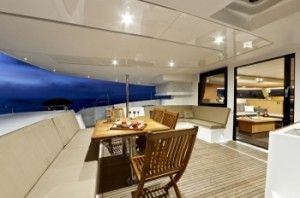 Huge aft deck with al-fresco dining area