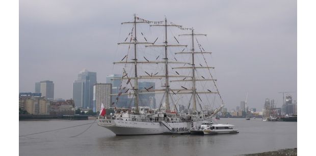 The Polish training vessel Dar Mlodziezy