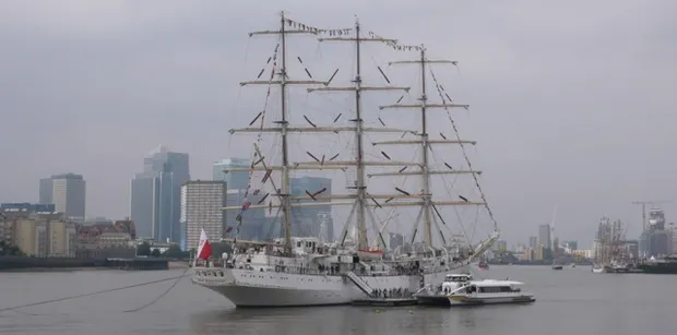 The Polish training vessel Dar Mlodziezy